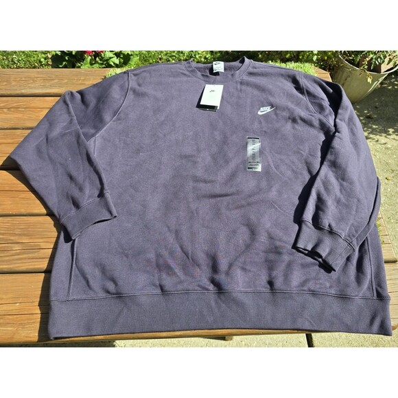 Nike Sweatshirt Mens 3XLT Tall Navy Blue Crewneck Pullover Long Sleeve NWT - Picture 1 of 14